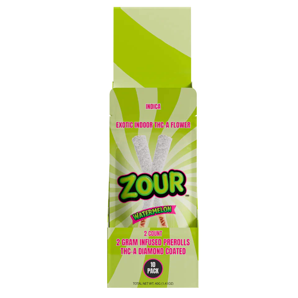 Zour Stash THC-A Diamond Coated Pre Roll 2g 2ct (SINGLE)