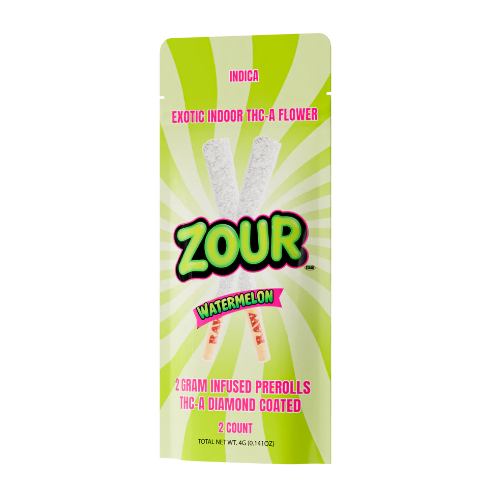 Zour Stash THC-A Diamond Coated Pre Roll 2g 2ct (SINGLE)