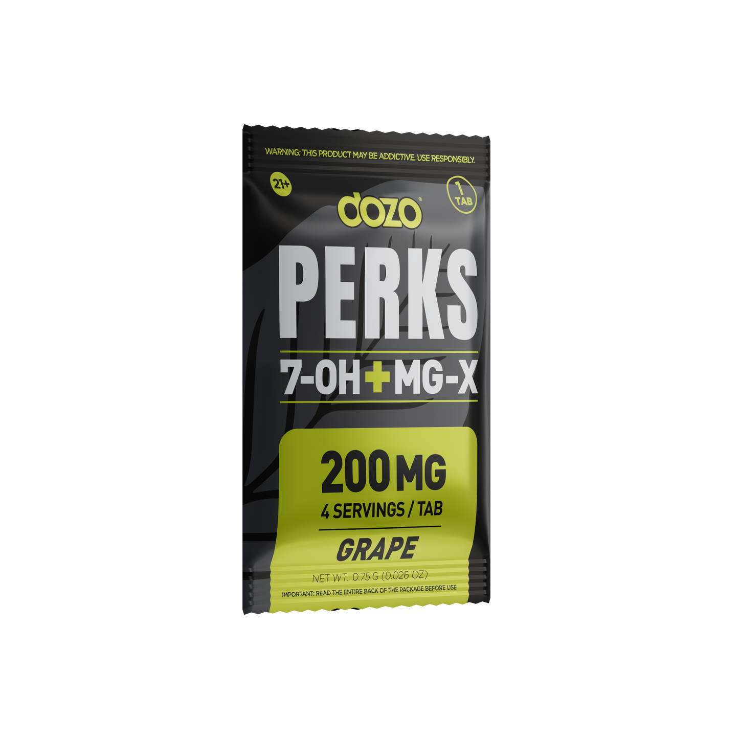 Dozo 7-Hydroxy + MG-X Perks Tablet 1ct 200mg (25/pack)