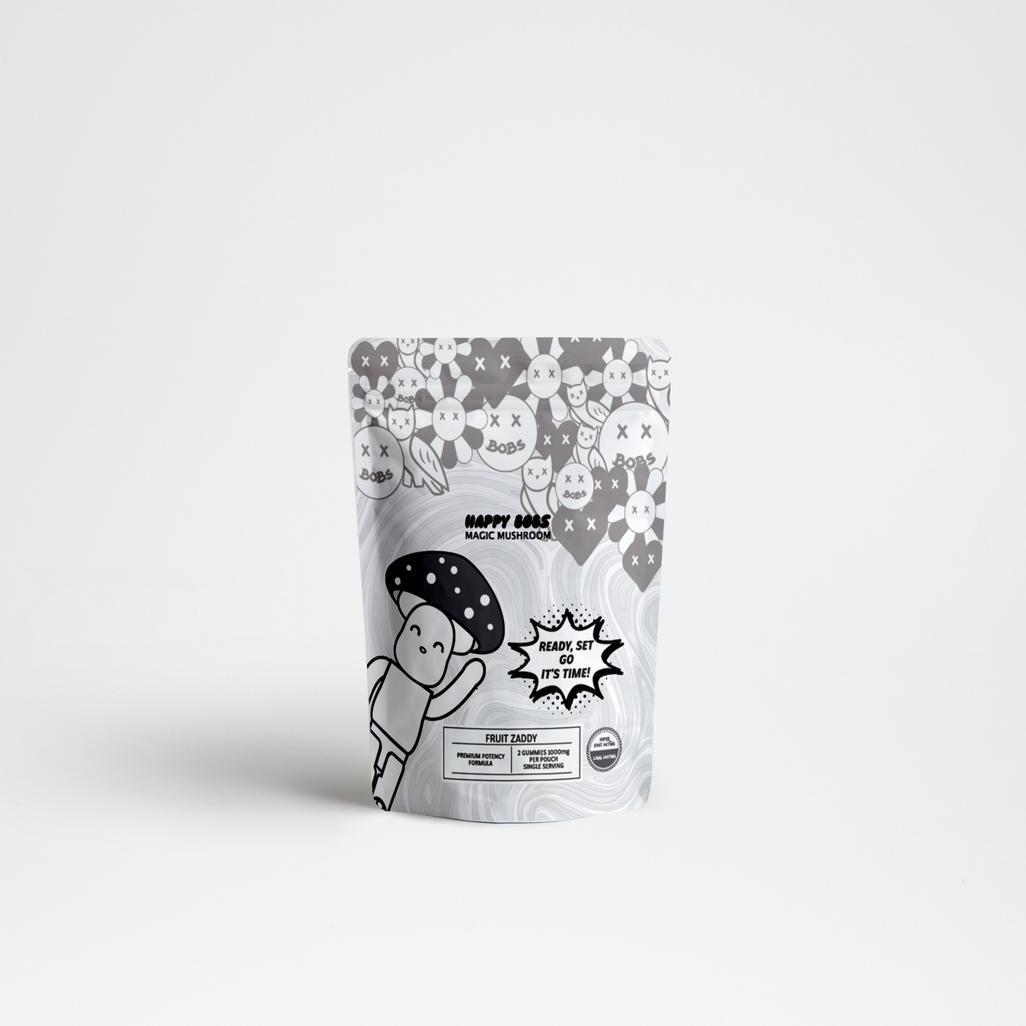Happy Bobs Magic Mushroom Microdose Gummies 1000mg 2ct (30/Pack) [DROPSHIP]