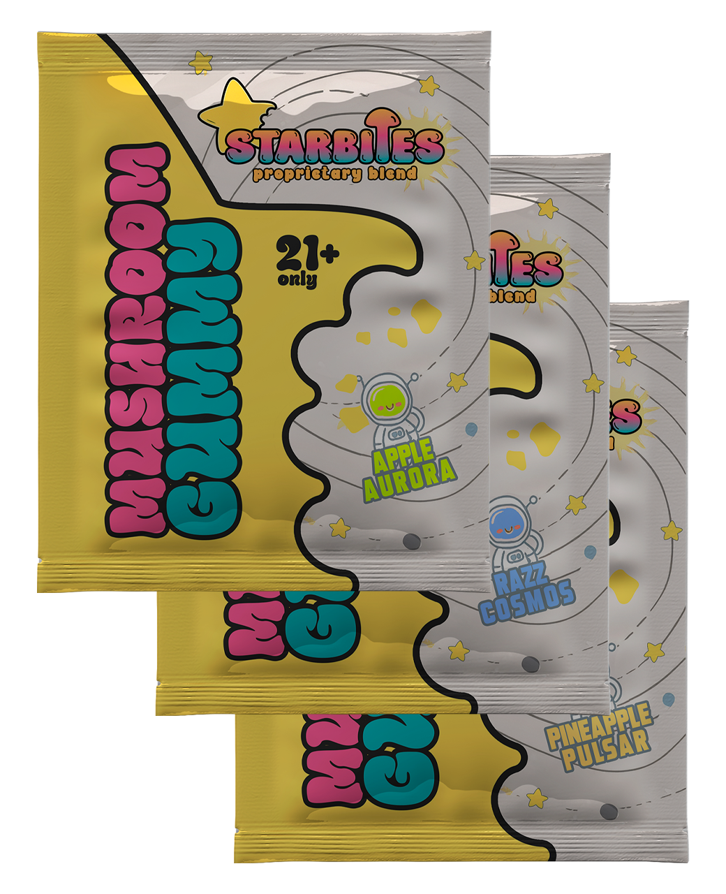 Starbites Mushroom Gummy 1ct (50/Pack) [DROPSHIP]