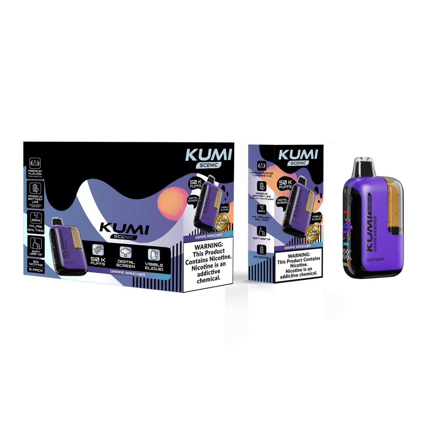 KUMI Scenic 50K Disposable 22mL (5/pack) [DROPSHIP]