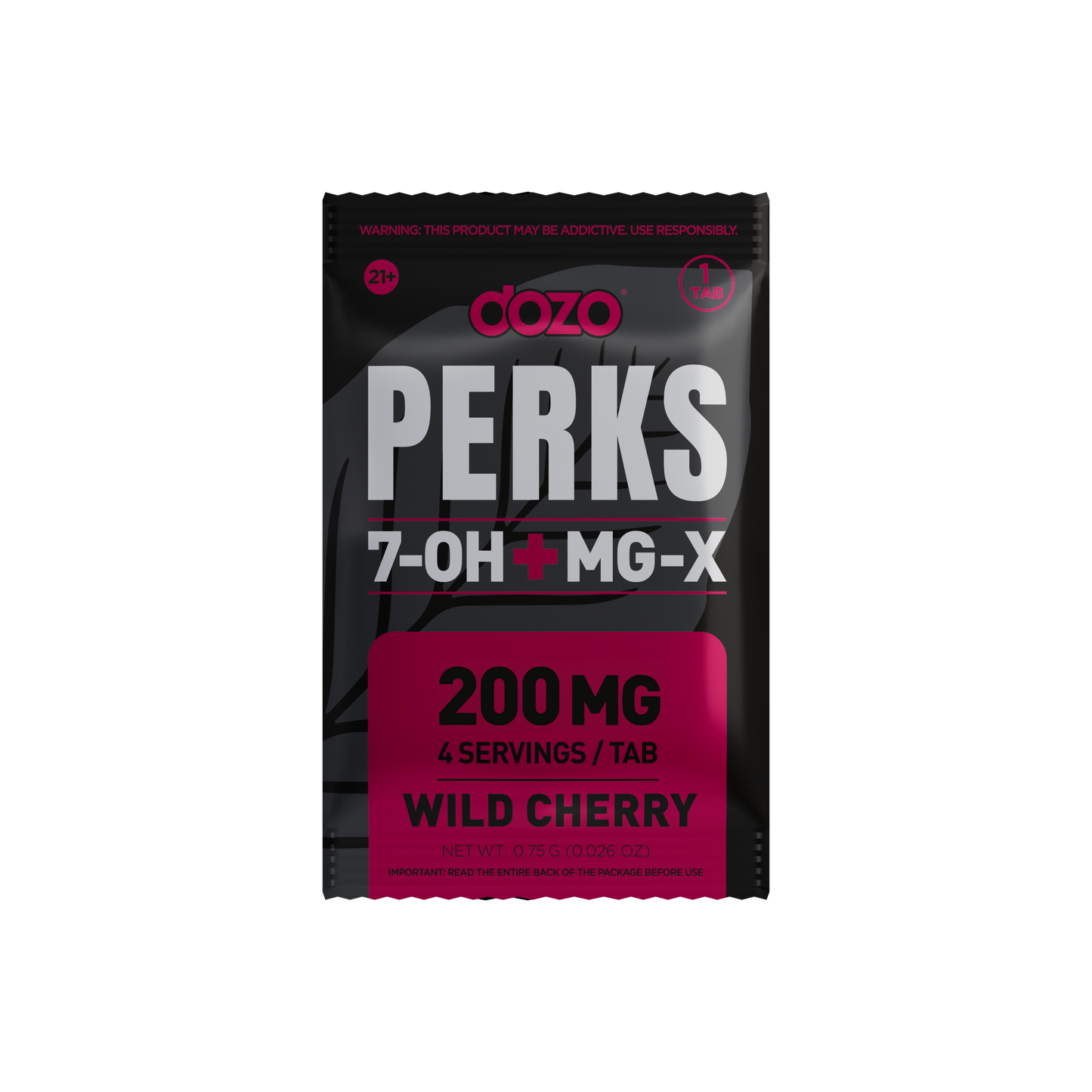 Dozo 7-Hydroxy + MG-X Perks Tablet 1ct 200mg (25/pack)