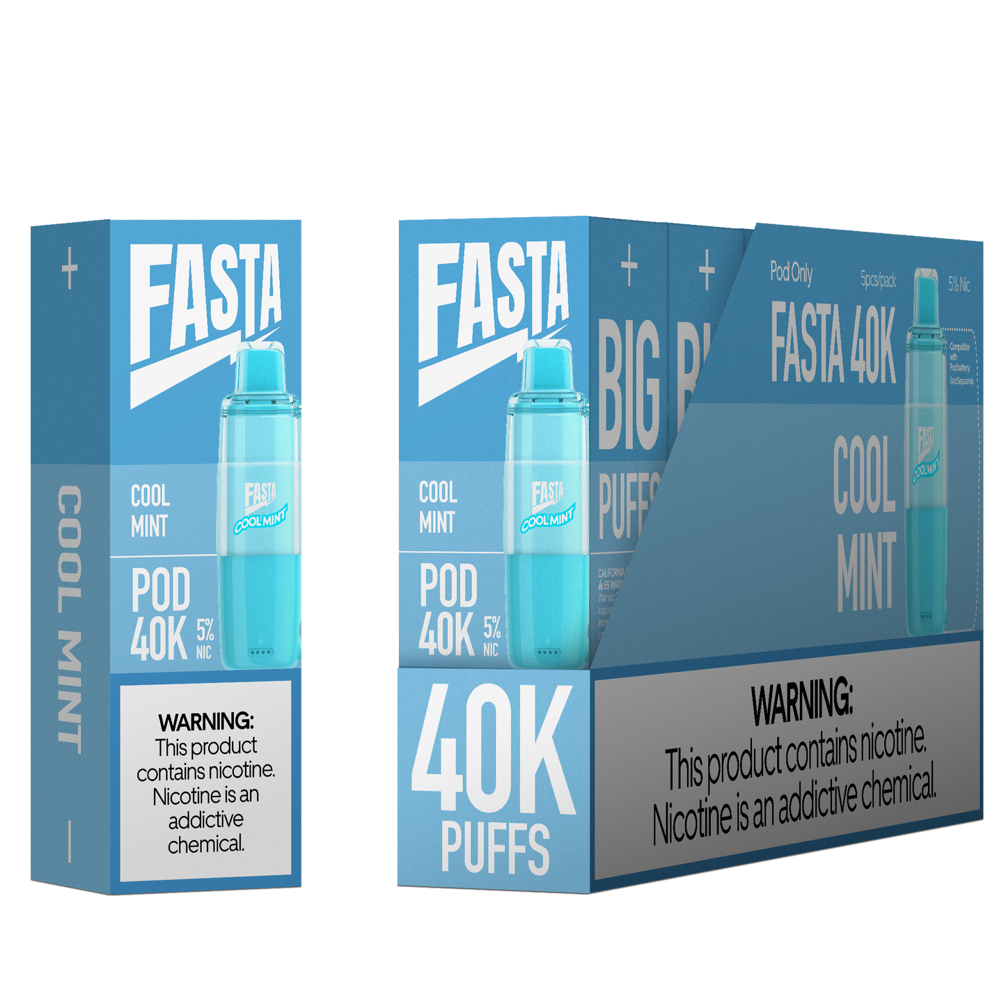 Fasta 40K Disposable Pod 20mL (5/pack)