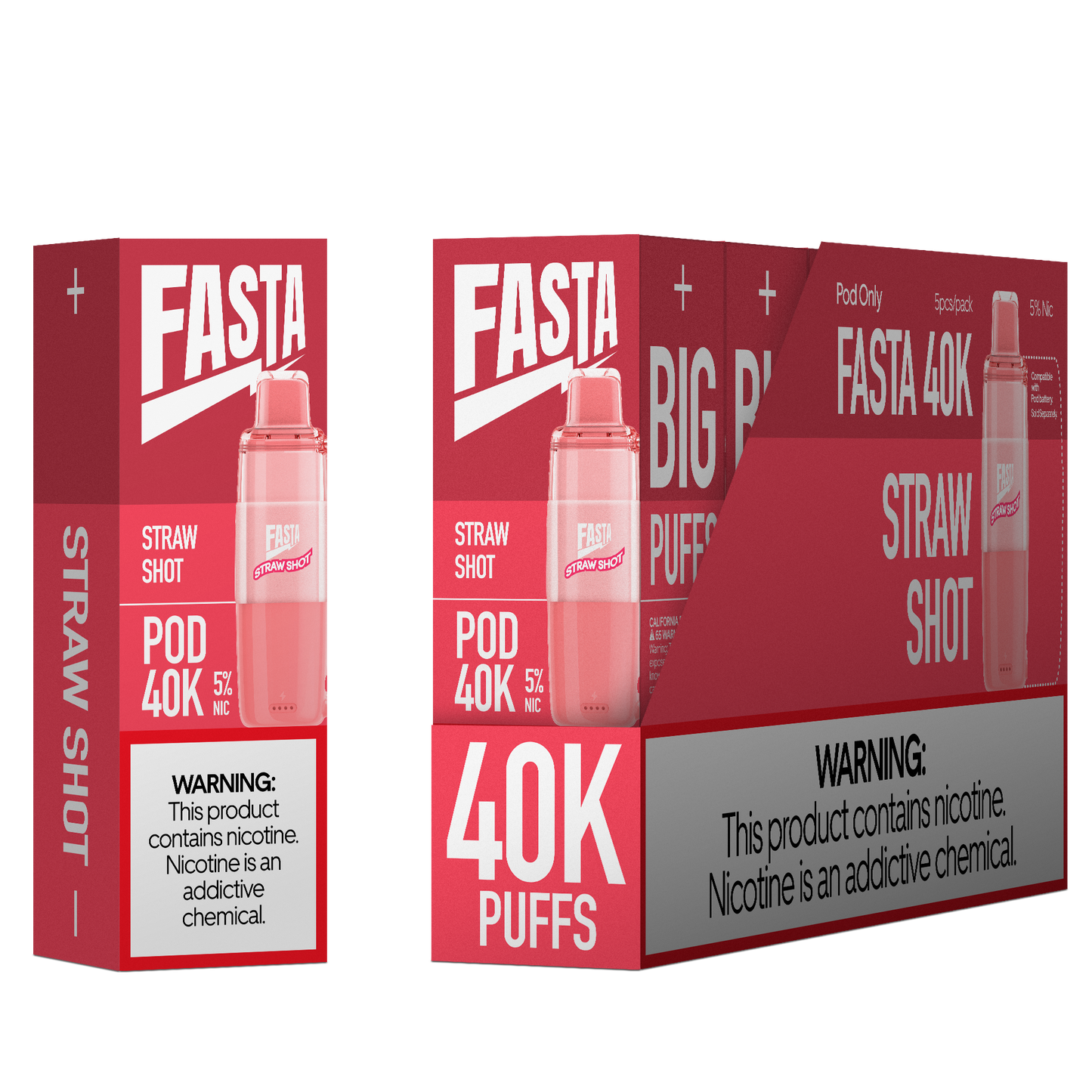 Fasta 40K Disposable Pod 20mL (5/pack)