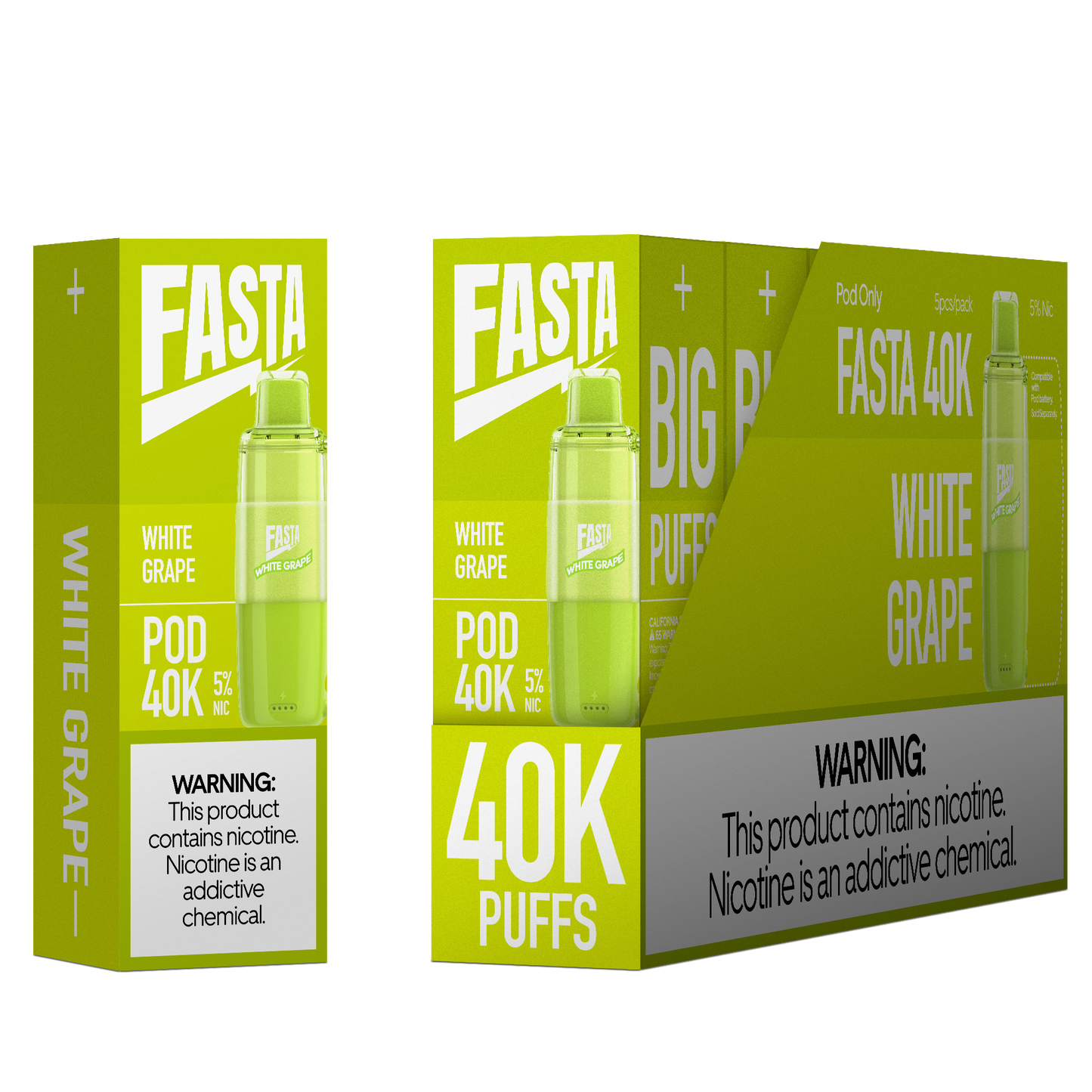 Fasta 40K Disposable Pod 20mL (5/pack)