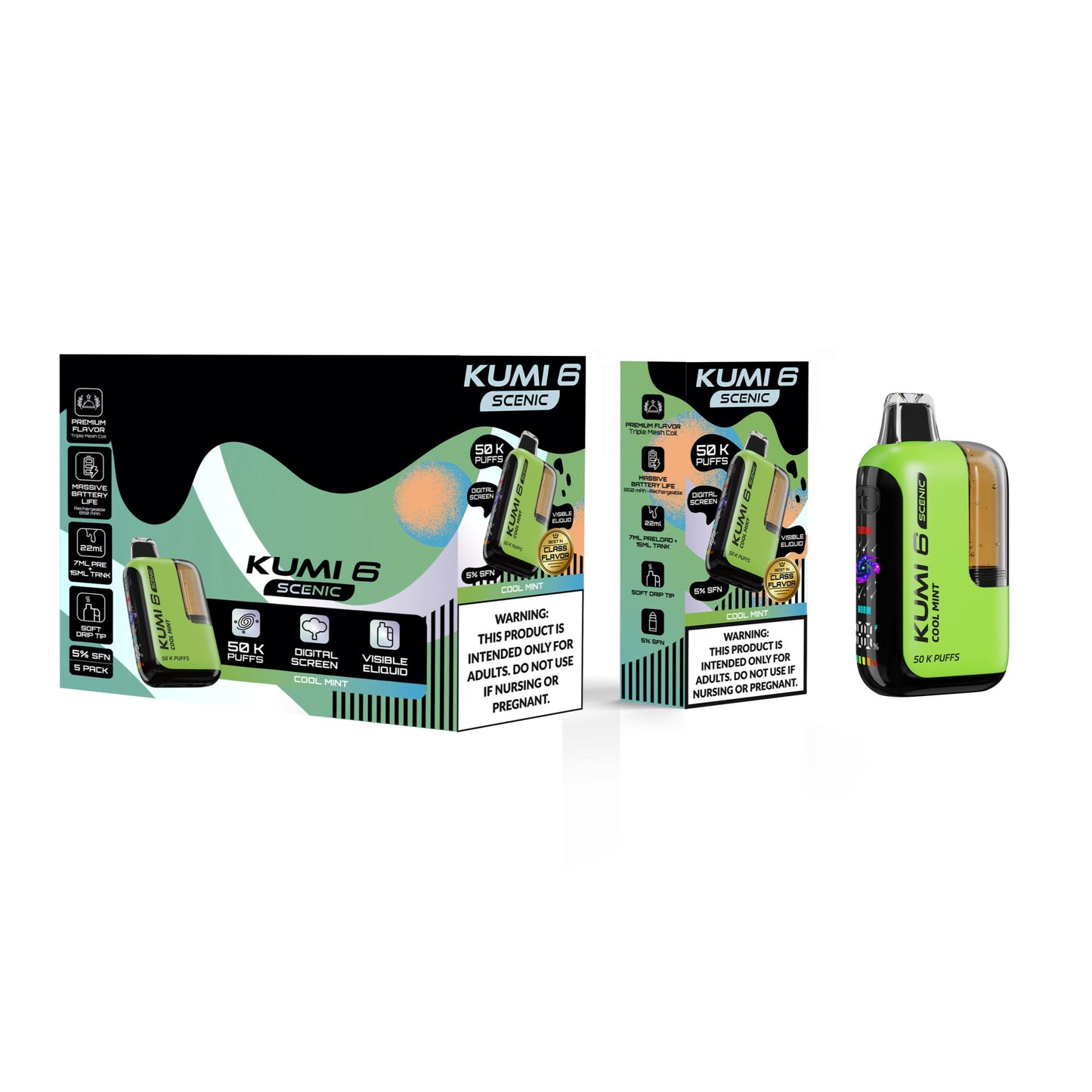 KUMI Six Scenic 50K Disposable 22mL (5/pack) [DROPSHIP]