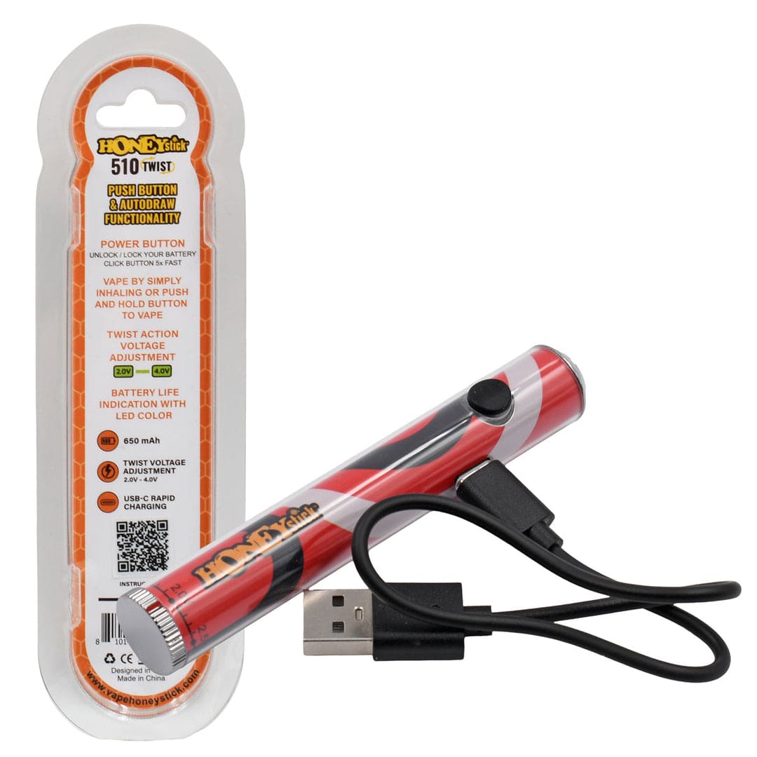 Honeystick Twist 510 Cartridge Battery (15/pack) [DROPSHIP]