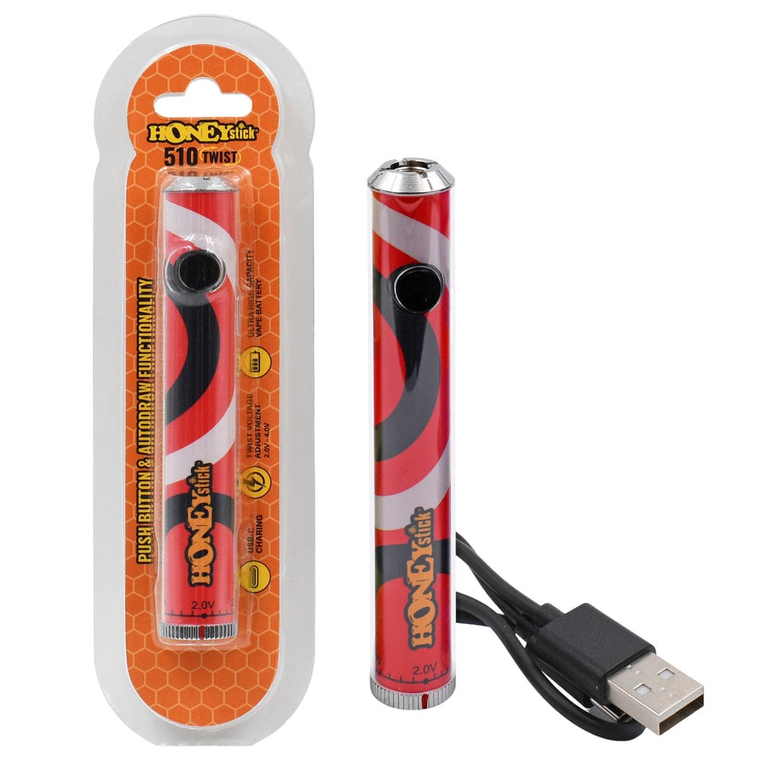 Honeystick Twist 510 Cartridge Battery (15/pack) [DROPSHIP]