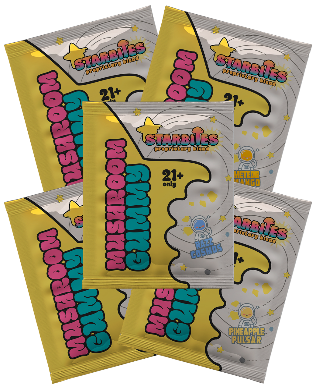 Starbites Mushroom Gummy 1ct (100/Pack) [DROPSHIP]