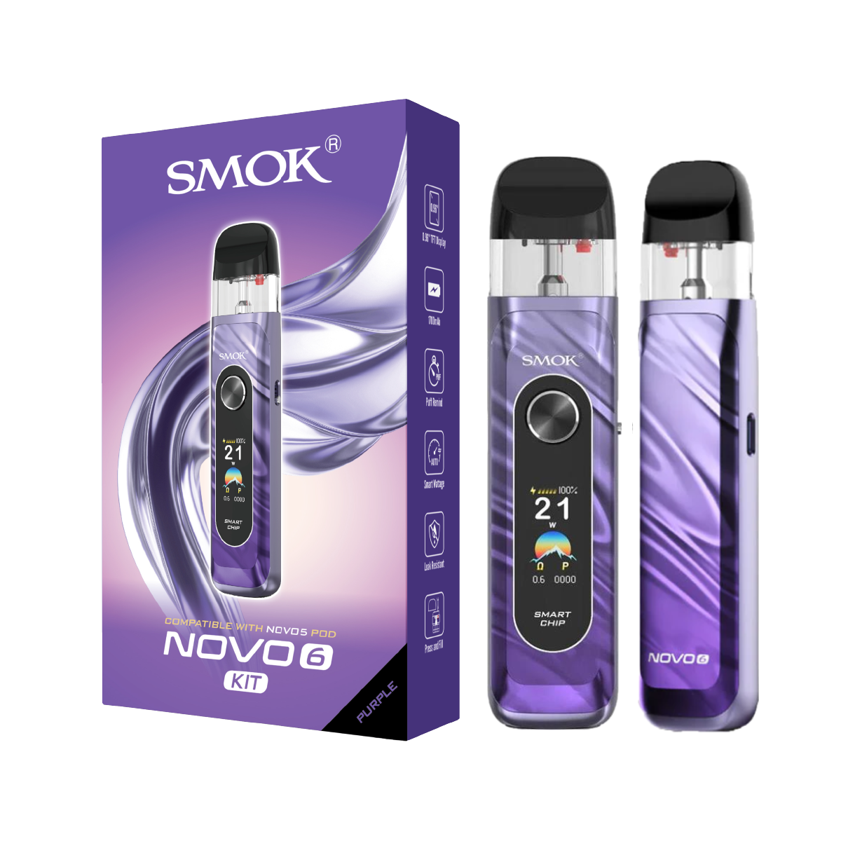 SMOK Novo 6 40W Pod System Kit 1700mAh