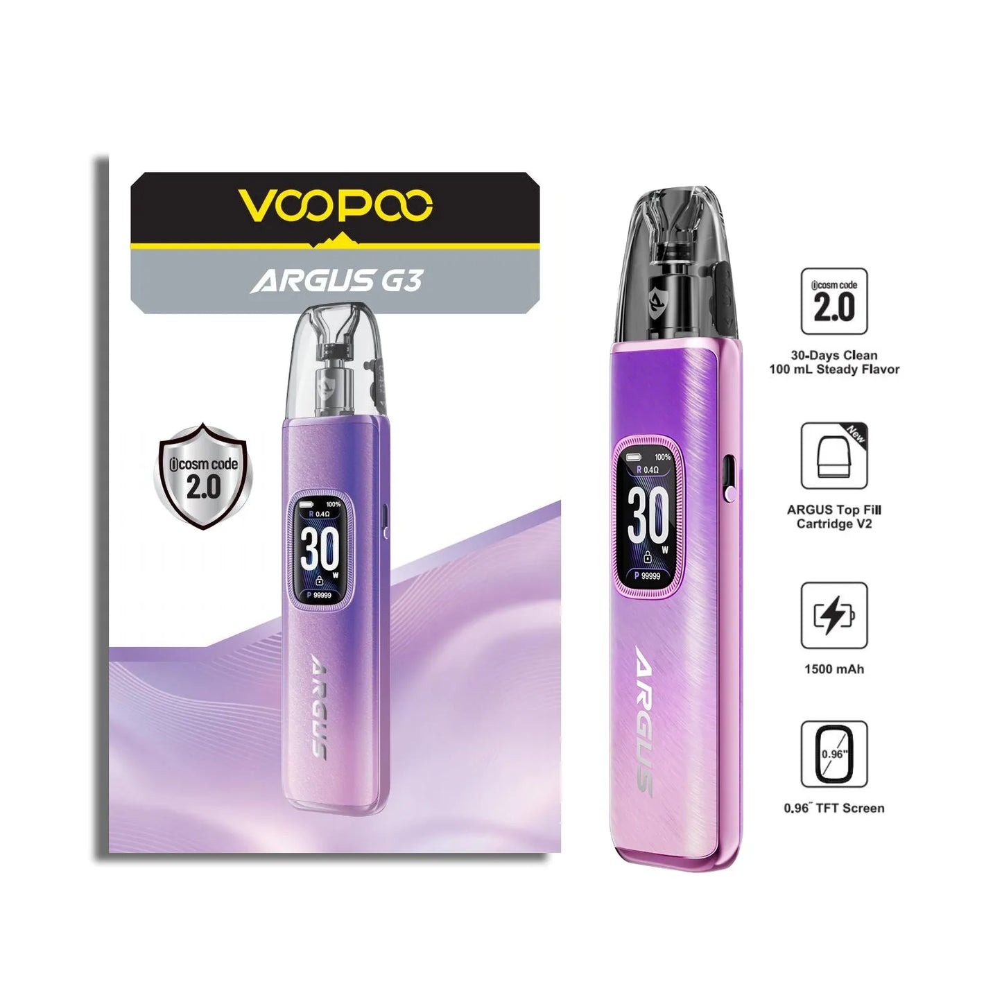 VOOPOO Argus G3 30W Pod System Kit 1500mAh PROMO