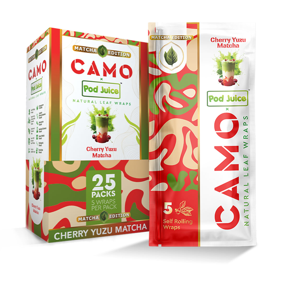 Camo x Pod Juice Natural Leaf Wraps 5ct (25/pack)