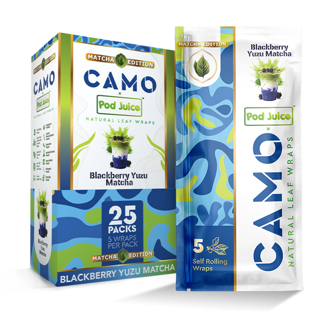 Camo x Pod Juice Natural Leaf Wraps 5ct (25/pack)