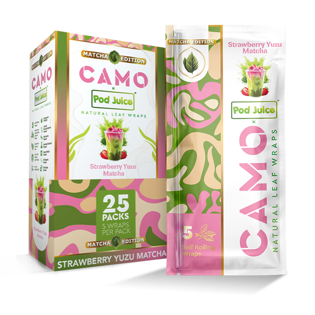 Camo x Pod Juice Natural Leaf Wraps 5ct (25/pack)