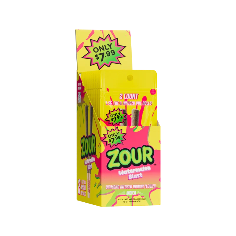 Zour Stash $7.99 THC-A Infused Pre Roll 1.5g 2ct (SINGLE)