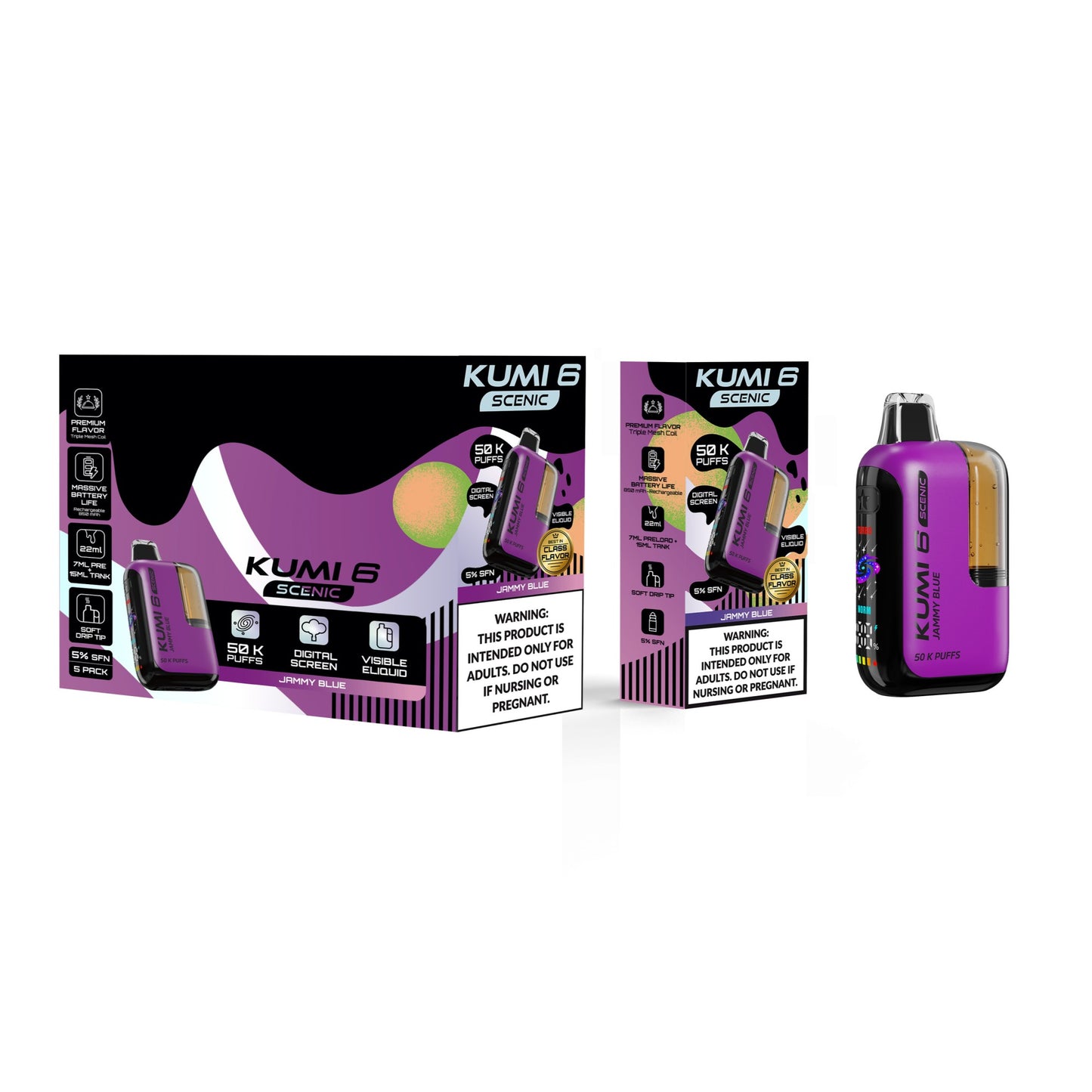 KUMI Six Scenic 50K Disposable 22mL (5/pack) [DROPSHIP]