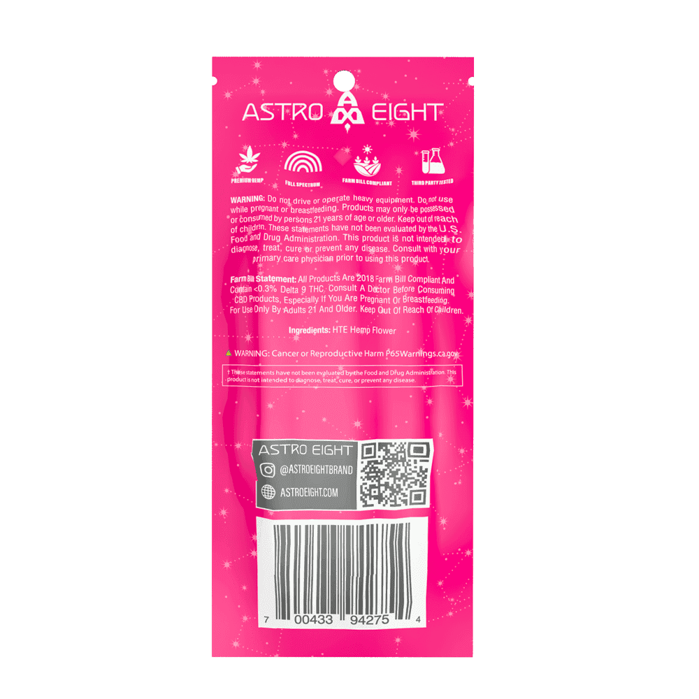 Astro Eight HTE Flower Pre Rolls 4ct 1g (10/pack)