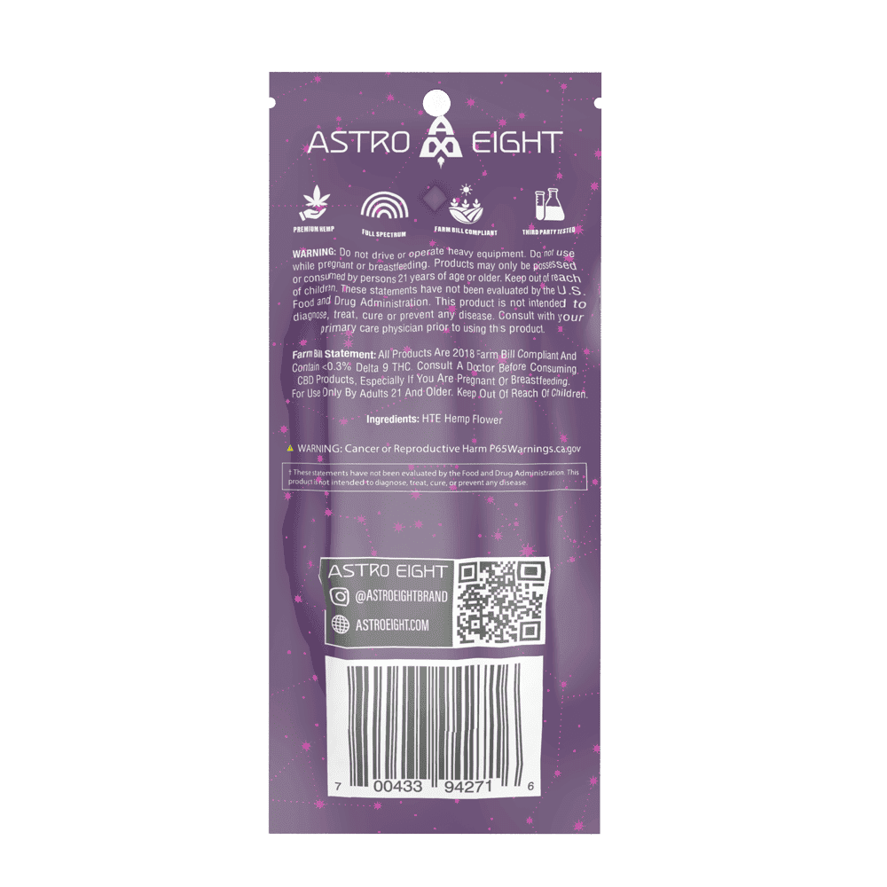 Astro Eight HTE Flower Pre Rolls 4ct 1g (10/pack)