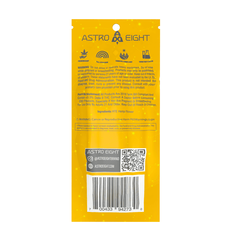 Astro Eight HTE Flower Pre Rolls 4ct 1g (10/pack)