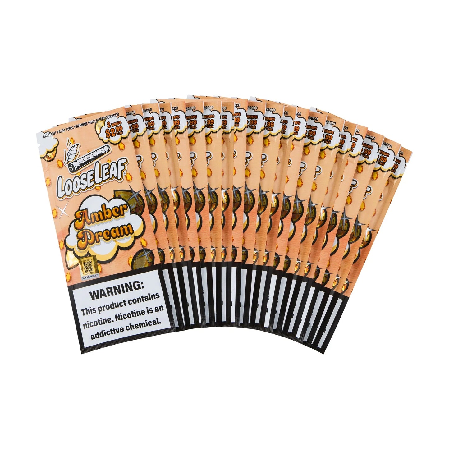 Looseleaf $2.99 Pre Priced Tobacco Wraps 2ct (20/pack)