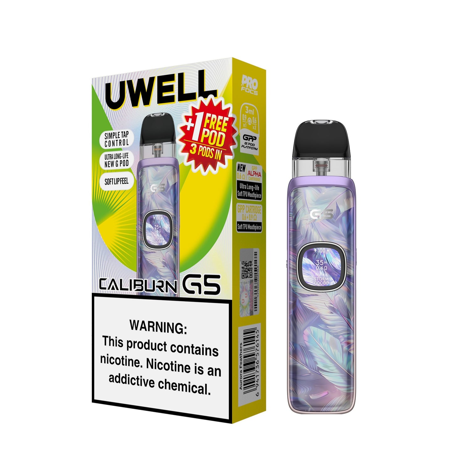 Uwell Caliburn G5 35W Pod System Kit 1600mAh