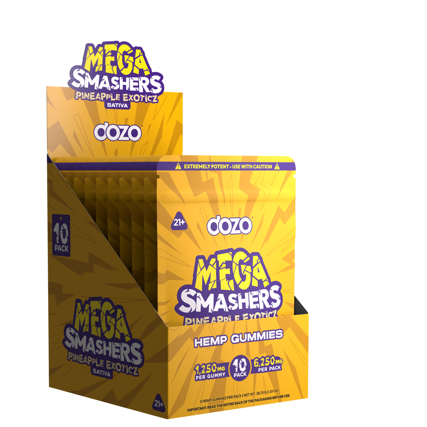 Dozo Mega Smashers Gummies 1250mg 5ct (SINGLE)