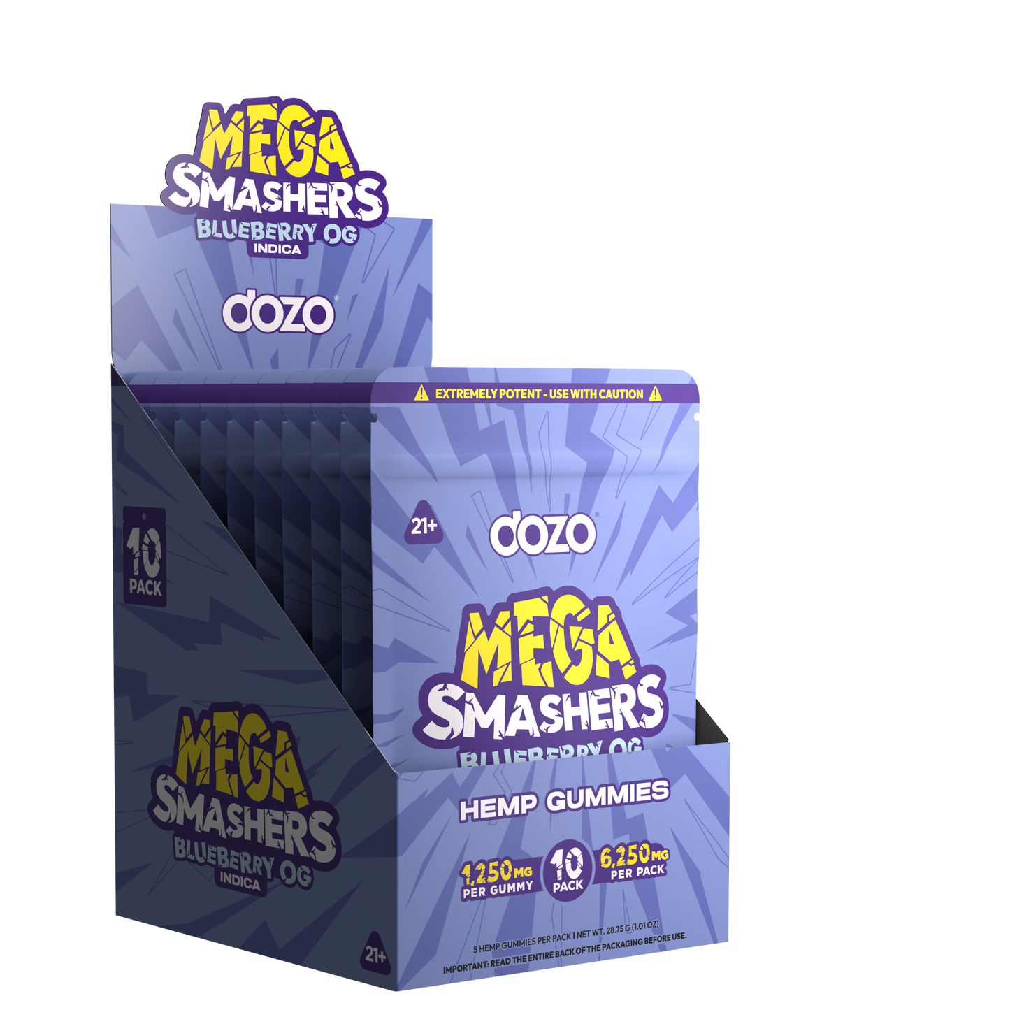 Dozo Mega Smashers Gummies 1250mg 5ct (SINGLE)