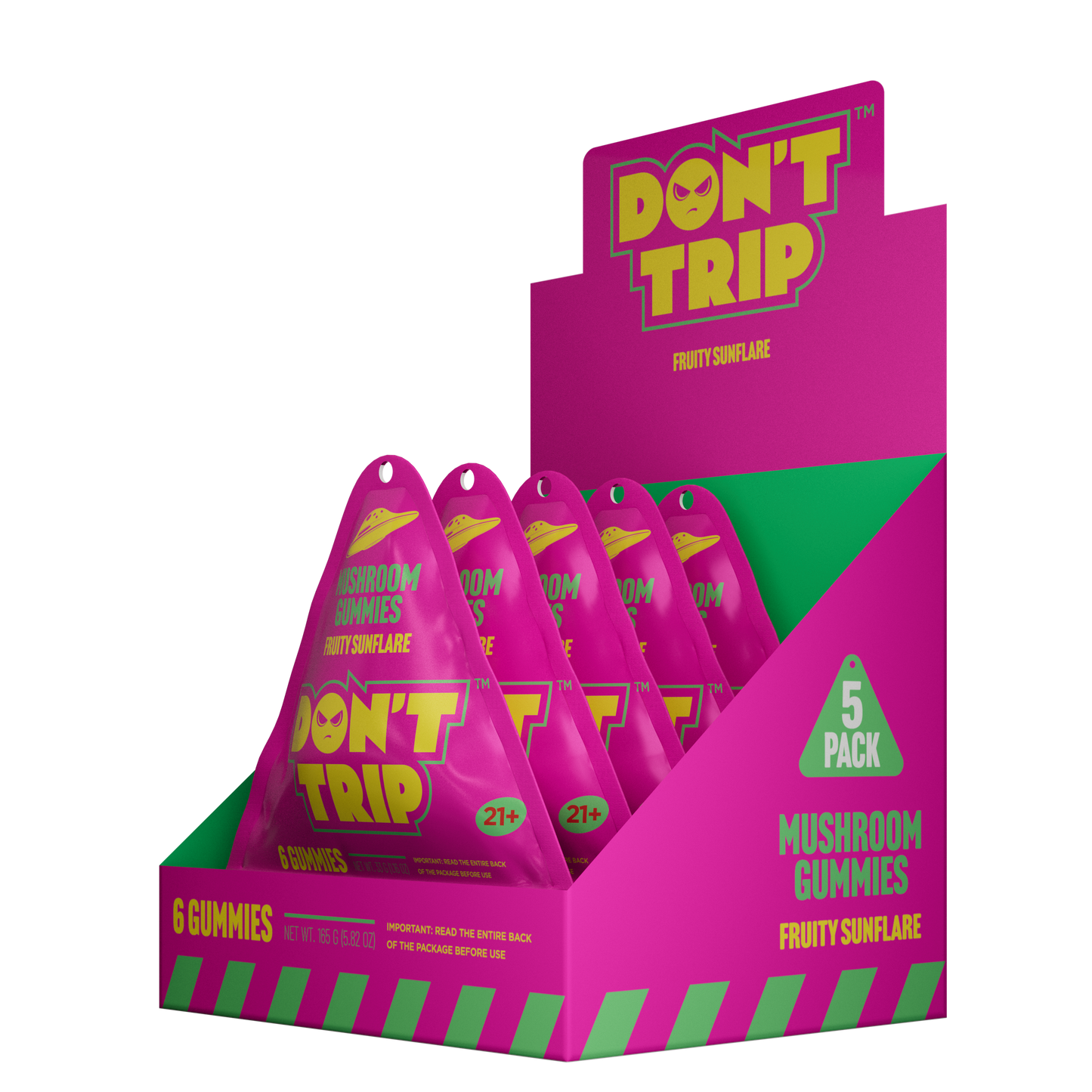 Dozo DON'T TRIP Mushroom Gummies 5500mg 6ct (5/pack)