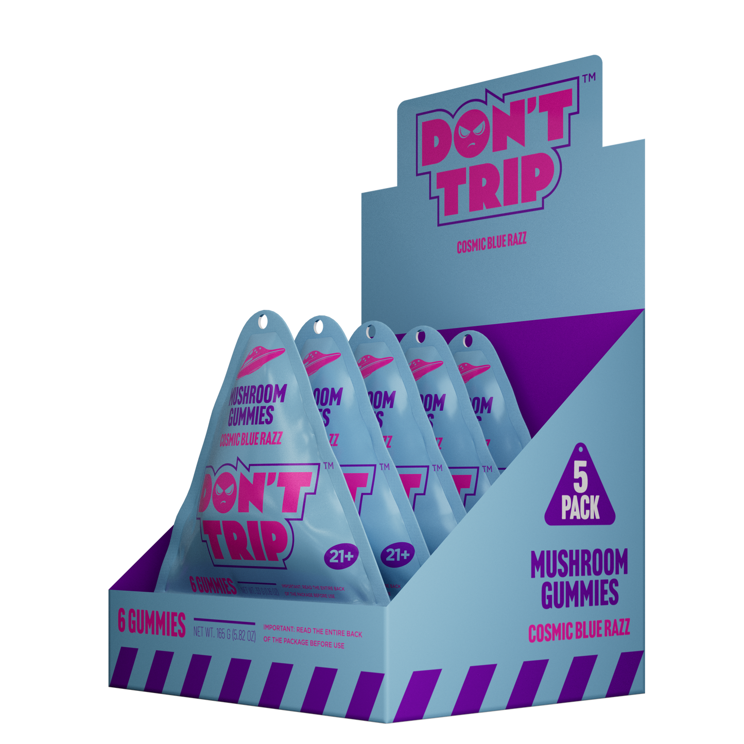 Dozo DON'T TRIP Mushroom Gummies 5500mg 6ct (5/pack)
