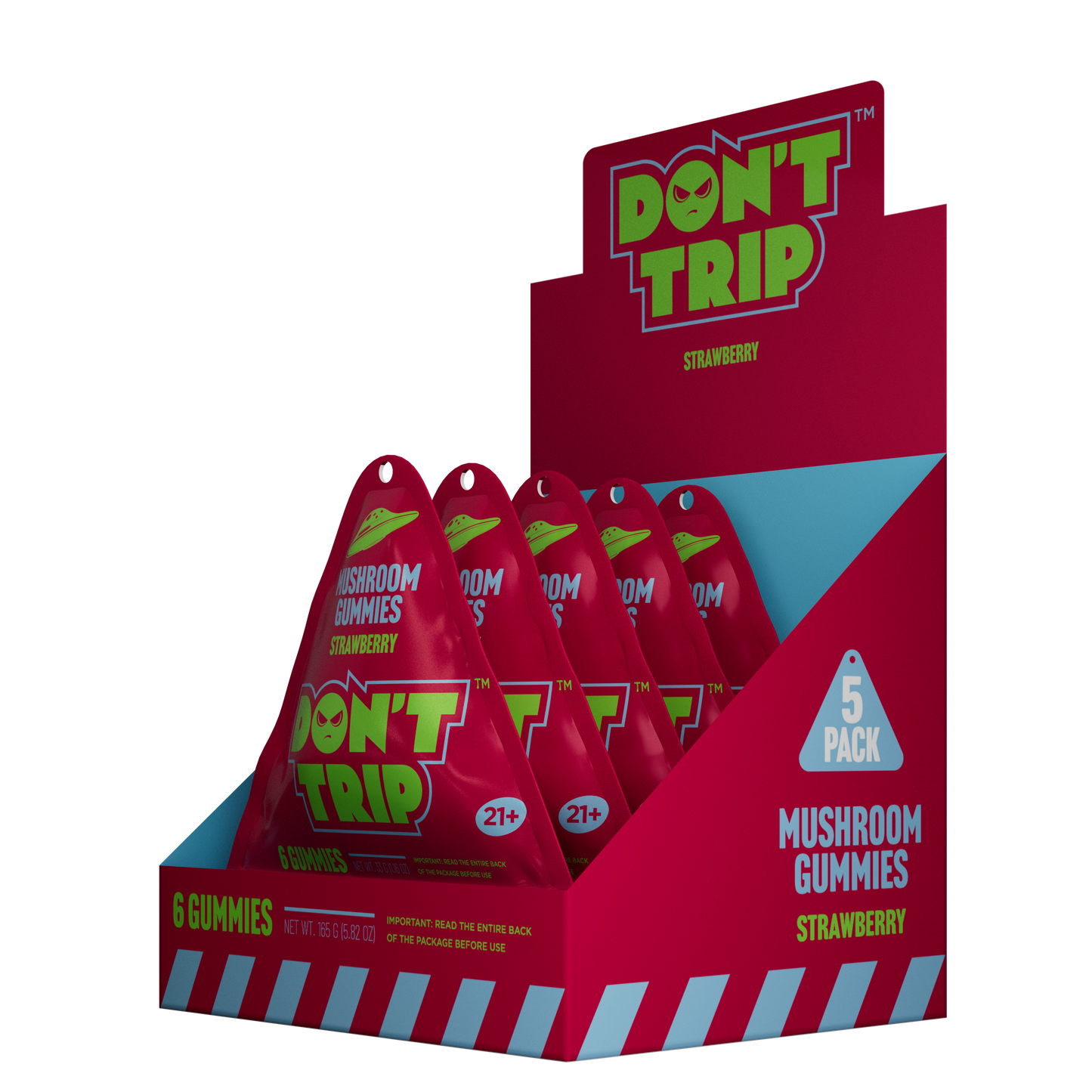 Dozo DON'T TRIP Mushroom Gummies 5500mg 6ct (5/pack)