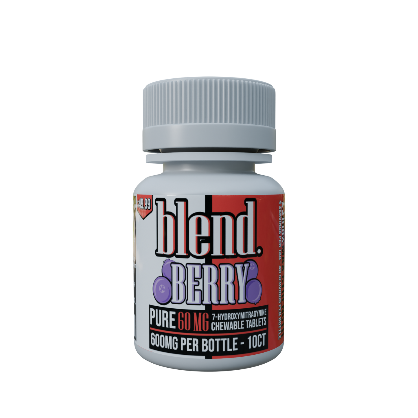 Blend. Pure 7-Hydroxy Chewable Tablets 60mg 10ct (6/pack) [DROPSHIP]