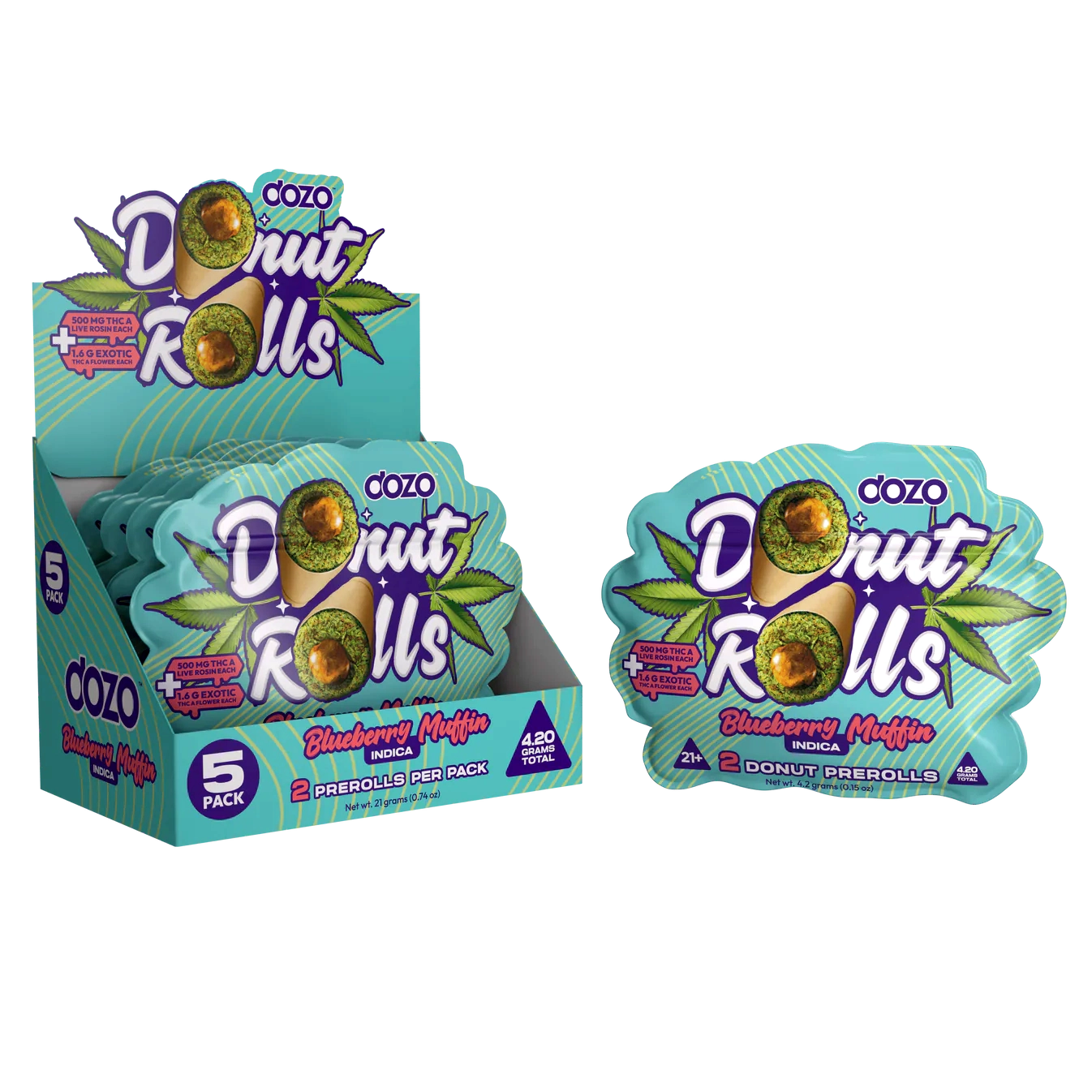 Dozo Donut Rolls THC-A Pre Roll 2.1g 2ct (SINGLE)