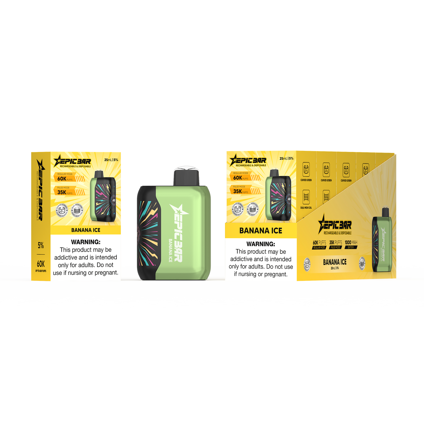 Epic Bar 60K Metatine Disposable 25mL 50mg (5/pack) [DROPSHIP]