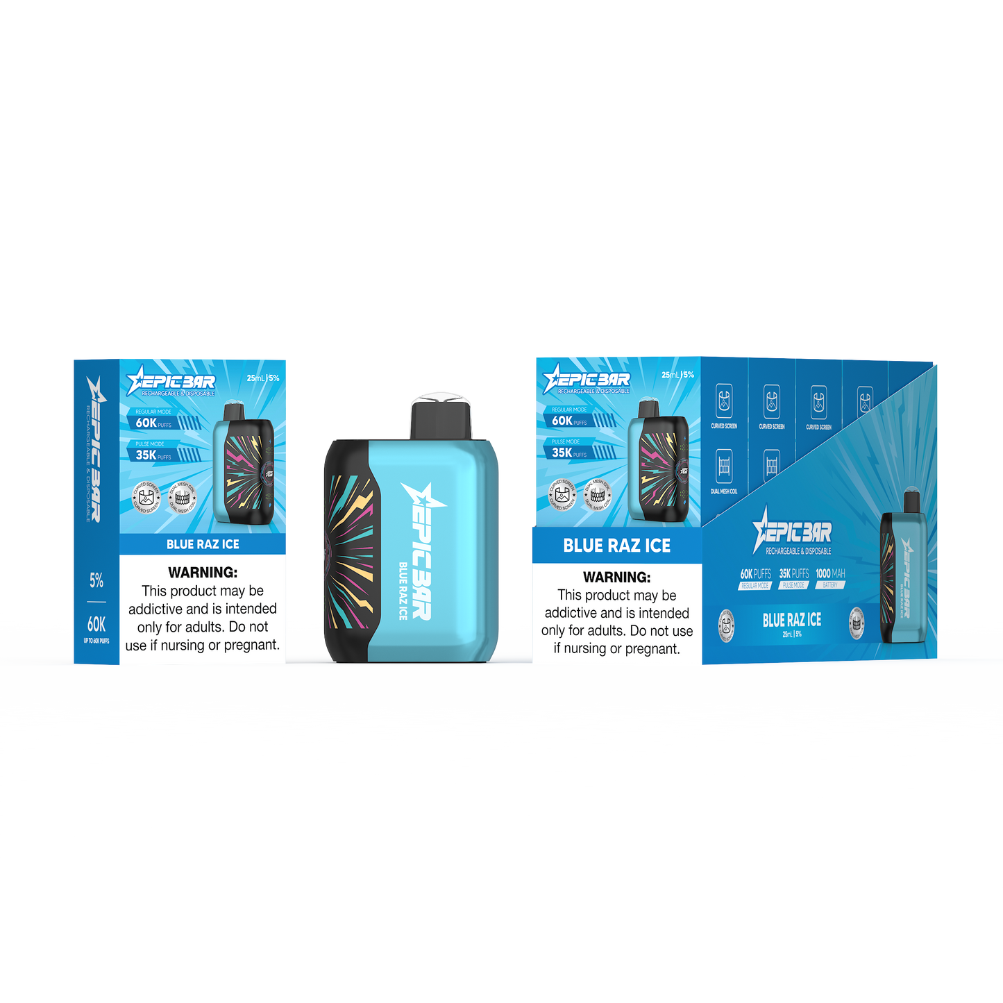 Epic Bar 60K Metatine Disposable 25mL 50mg (5/pack) [DROPSHIP]