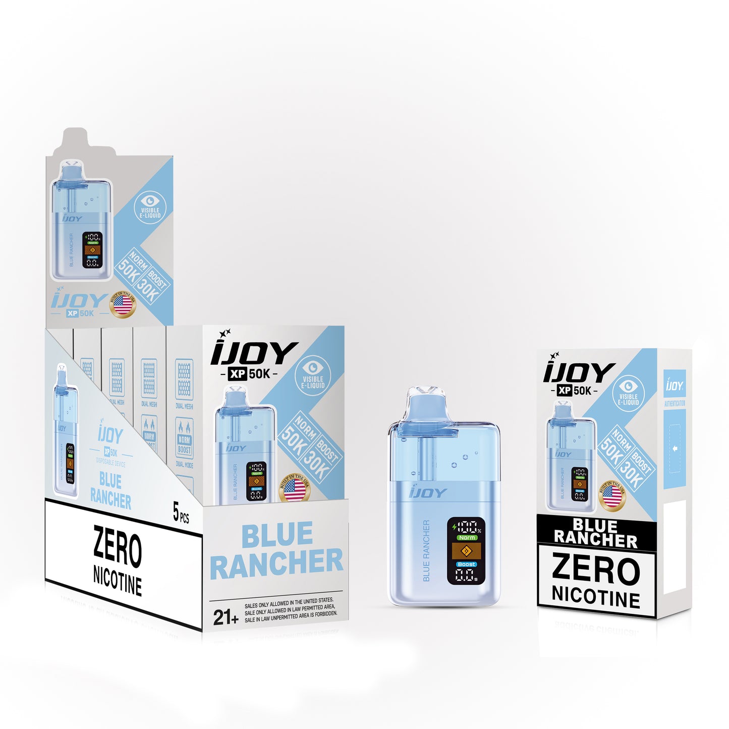 iJoy XP50K Zero Nicotine Disposable 20mL (5/pack) [Built in USA]