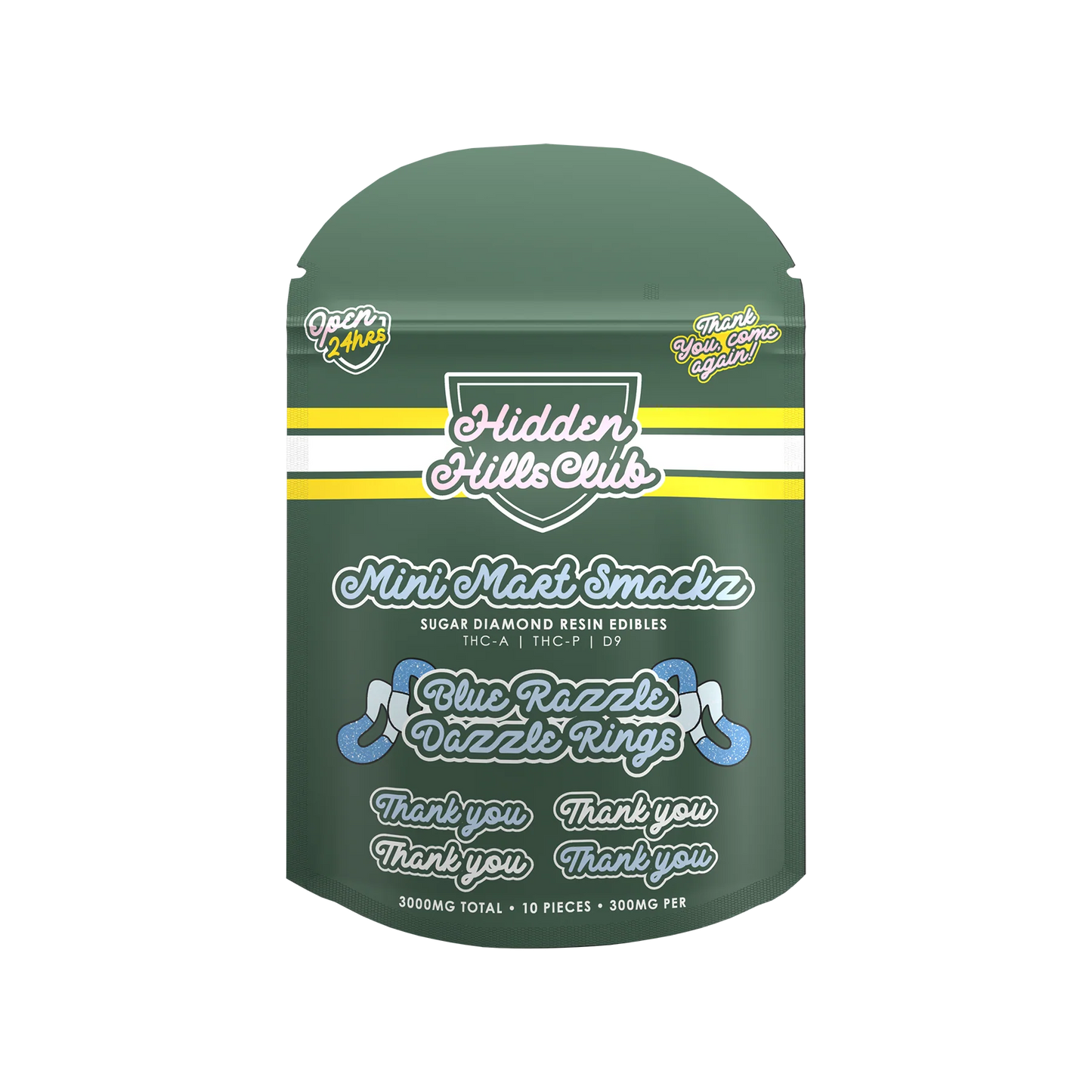 Hidden Hills Mini Mart Smackz Sugar Diamond Resin Edibles 3000mg 10ct (10/pack)