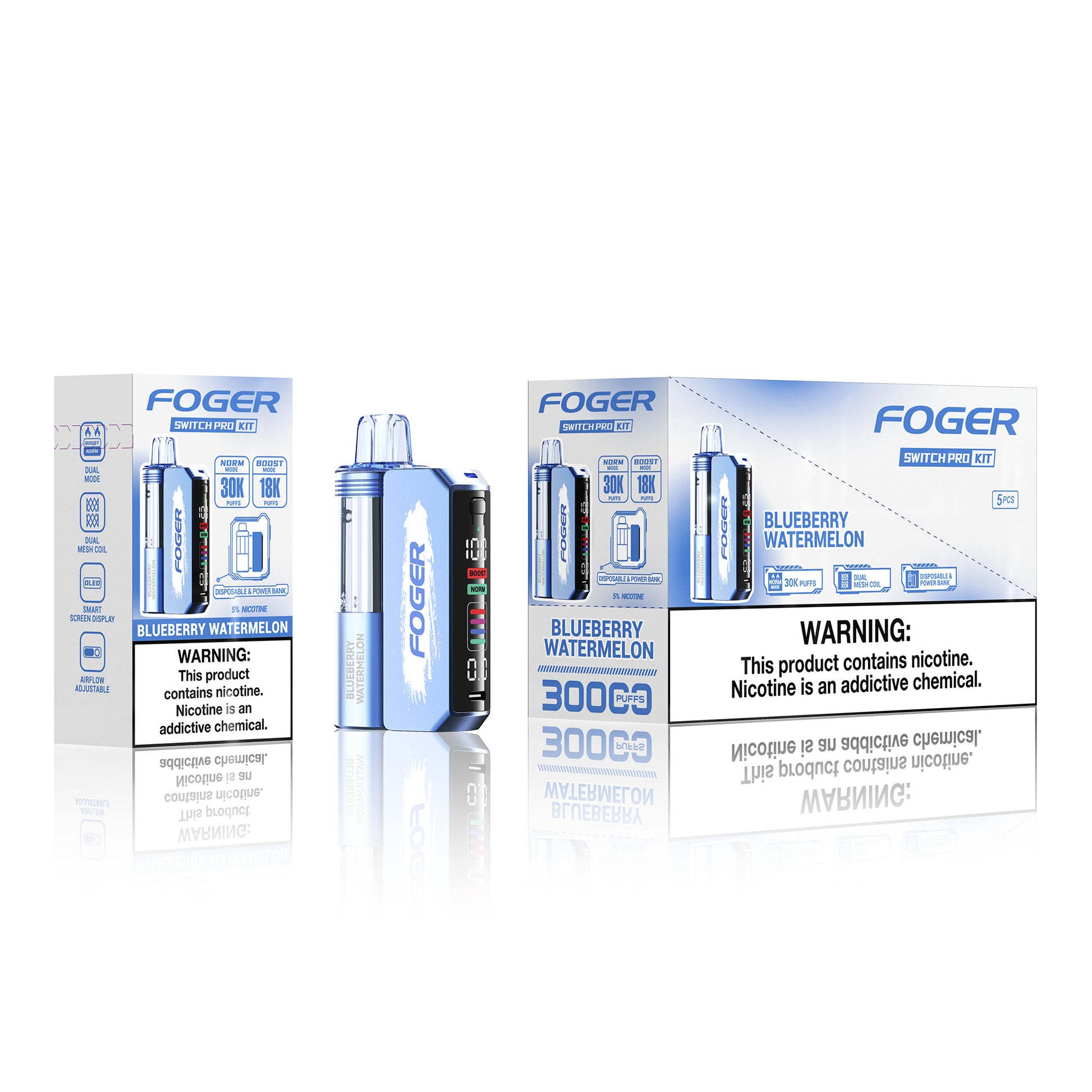 Foger Switch Pro Disposable Kit 19mL (5/pack) LA Vapor Inc Foger Switch Pro Disposable Kit 19mL (5/pack) LA Vapor Inc