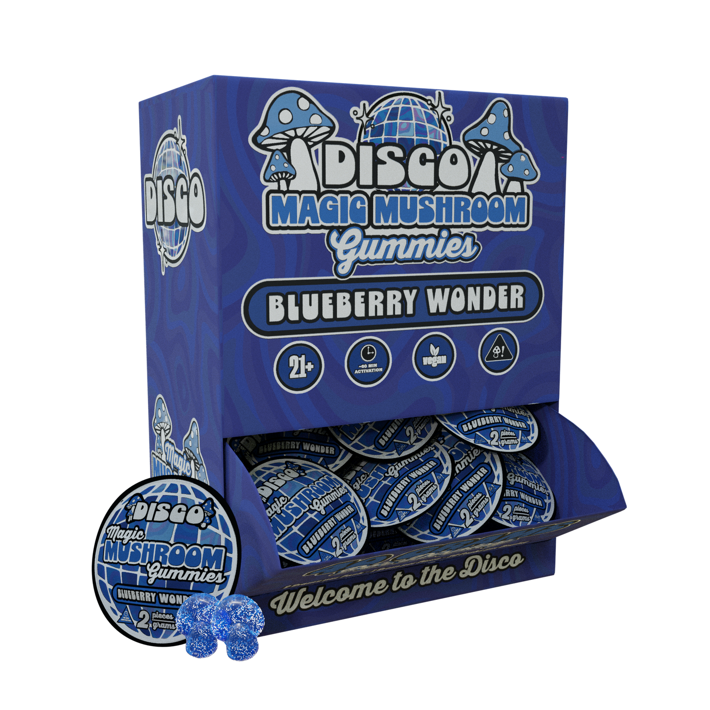 Disco By Chapo Extrax Magic Mushroom Gummies 8g 2ct (20/Pack) [DROPSHIP]