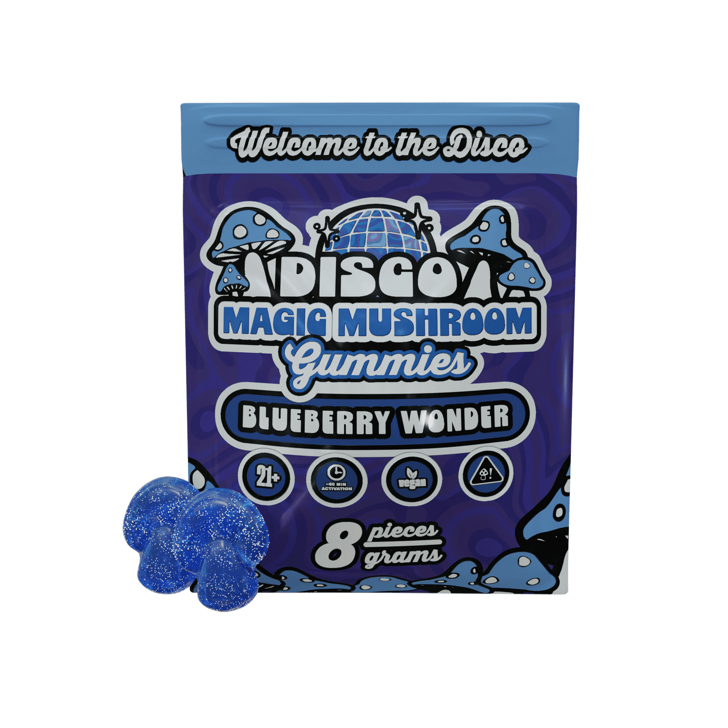 Disco By Chapo Extrax Magic Mushroom Gummies 8g 8ct (6/Pack) [DROPSHIP]