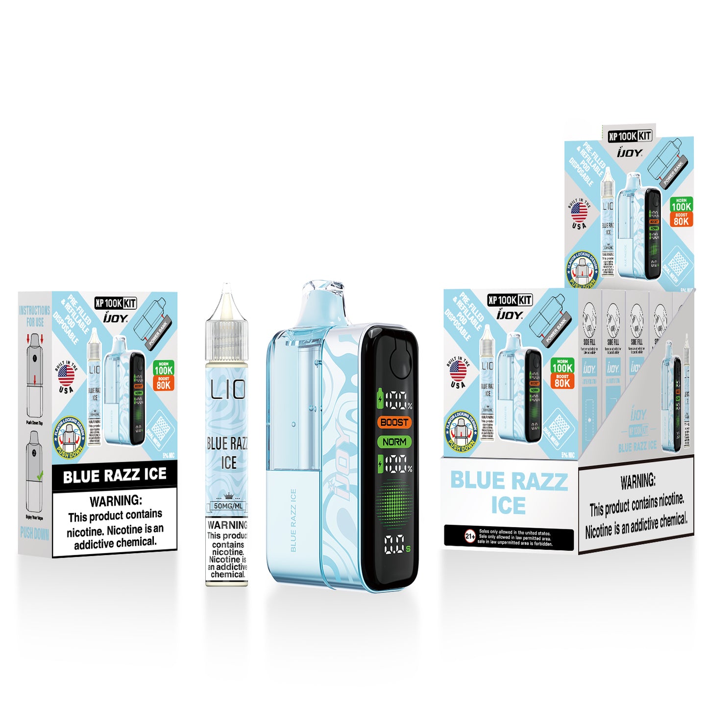 iJoy XP100K Disposable Kit 18mL + 15mL Bottle (5/pack) [TX Compliant]