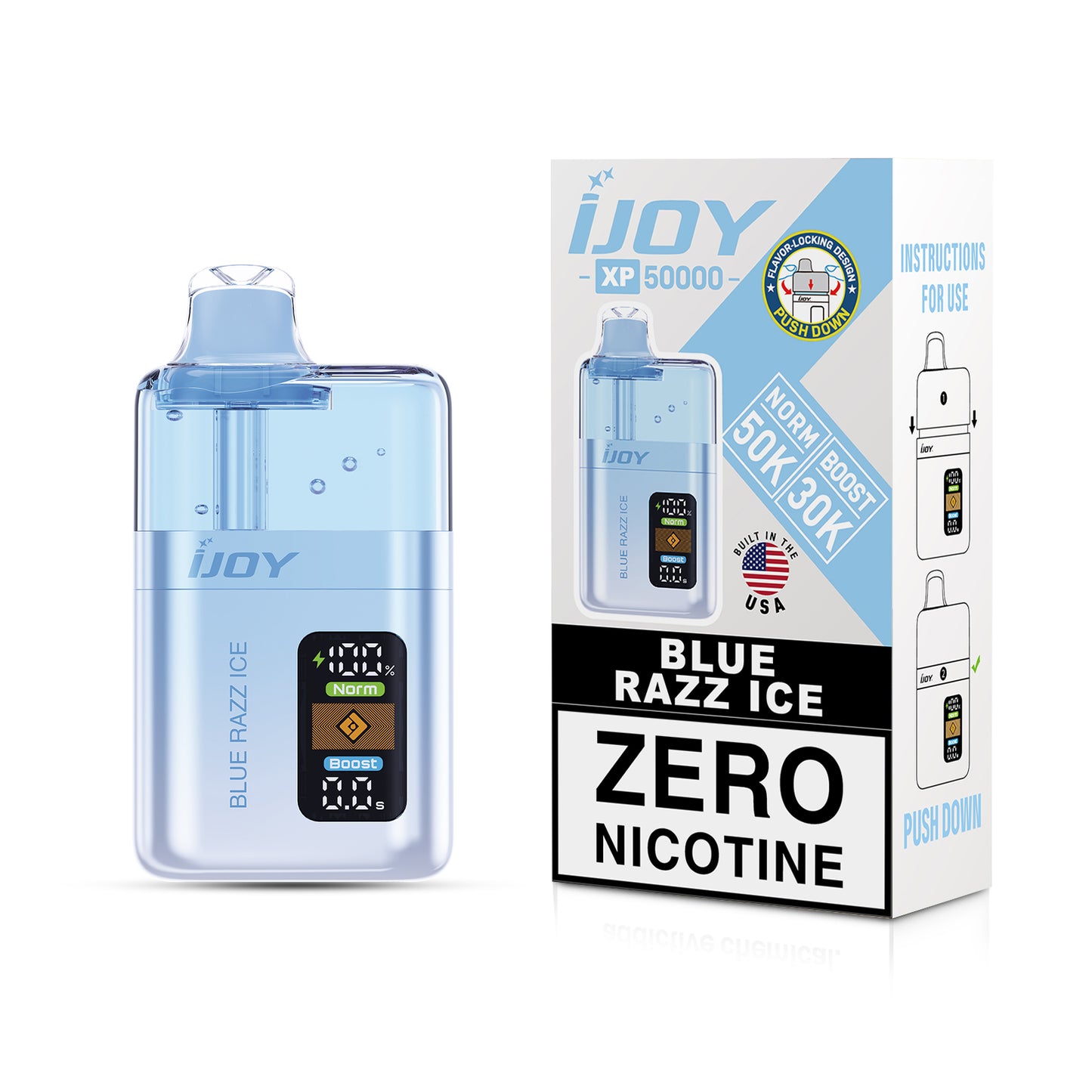iJoy XP50K Zero Nicotine Disposable 20mL (5/pack) [TX Compliant]