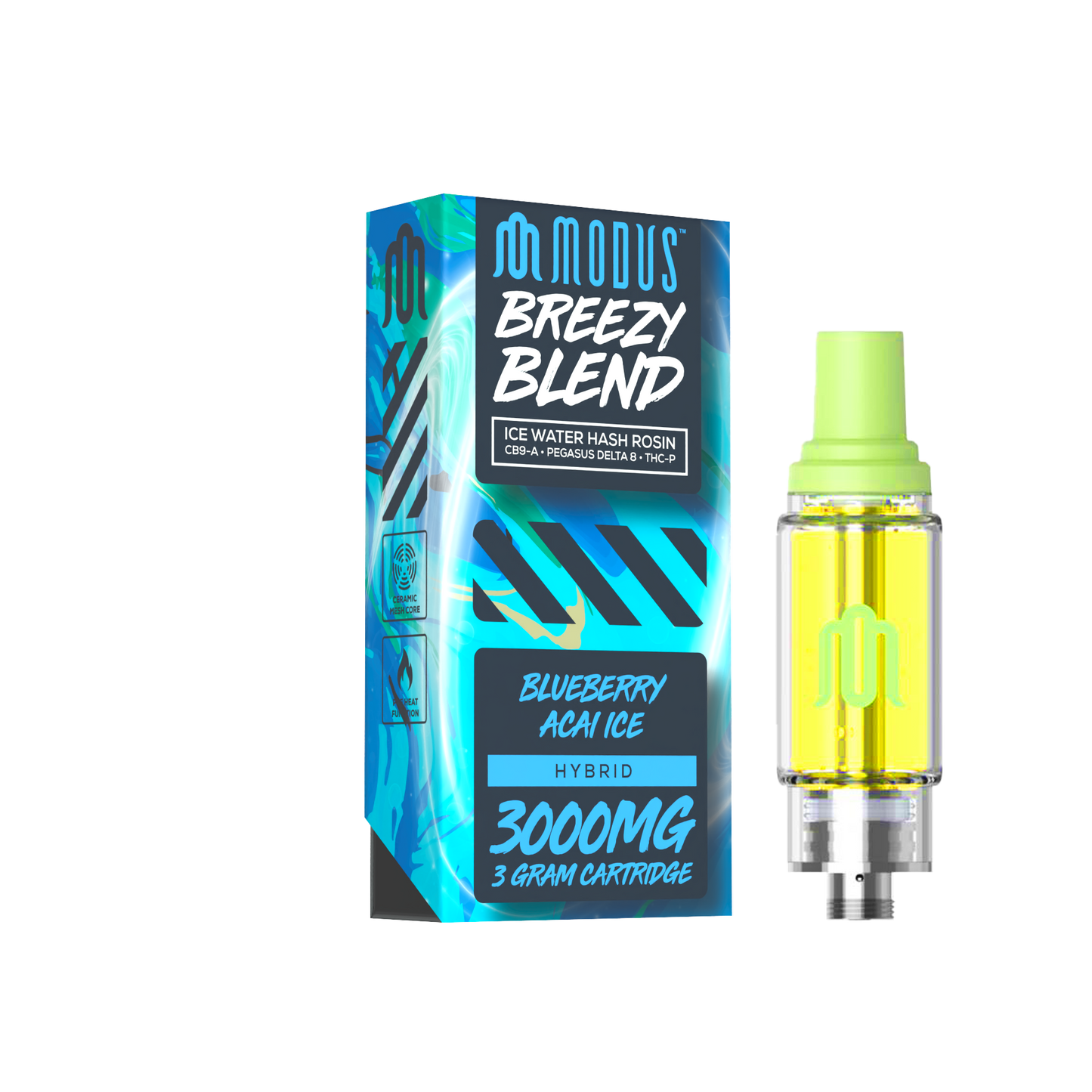 Modus Breezy Blend Ice Water Hash Rosin Cartridges 3g (SINGLE) [DROPSHIP]