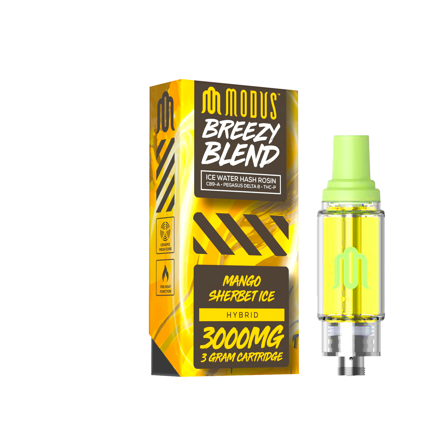 Modus Breezy Blend Ice Water Hash Rosin Cartridges 3g (SINGLE) [DROPSHIP]