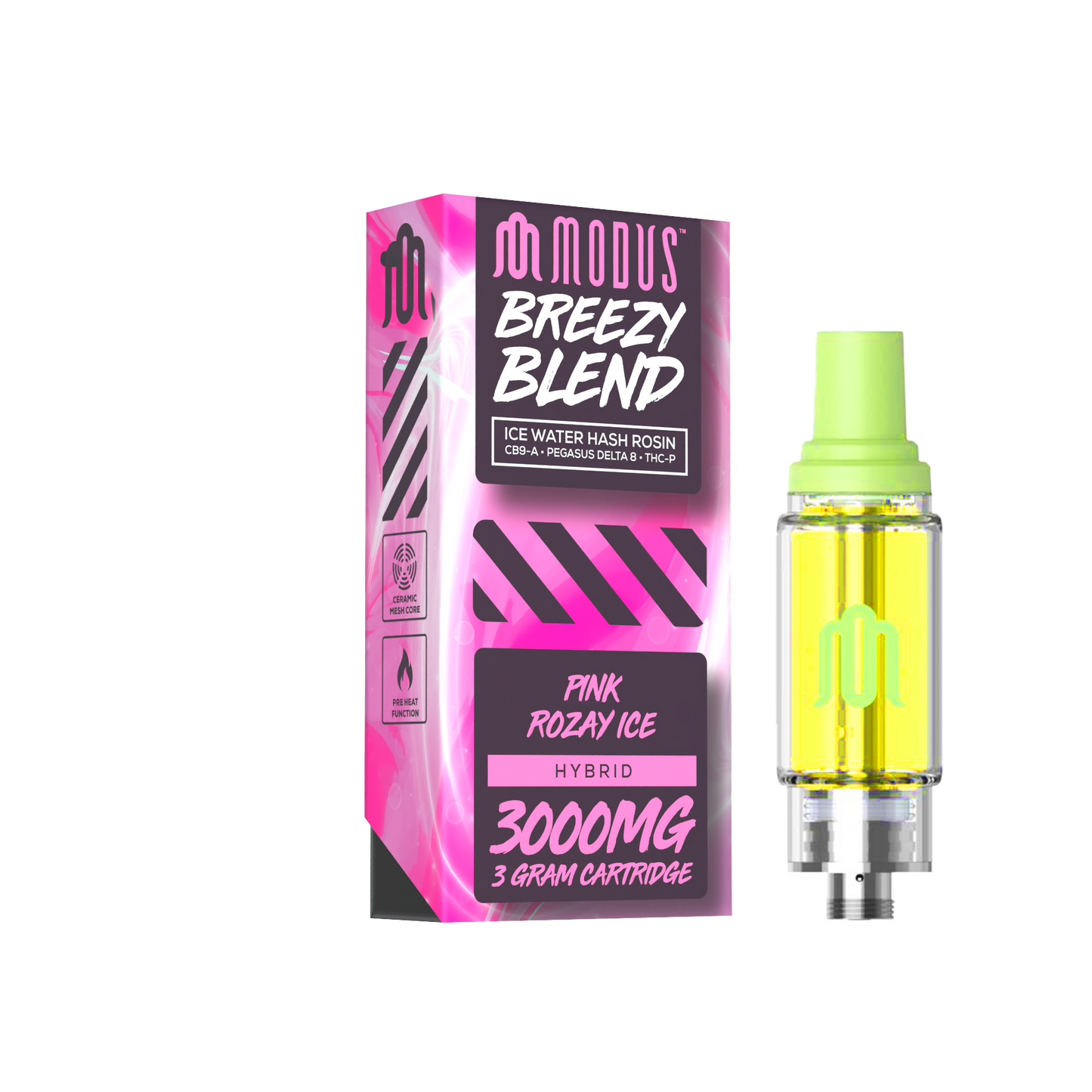 Modus Breezy Blend Ice Water Hash Rosin Cartridges 3g (SINGLE) [DROPSHIP]