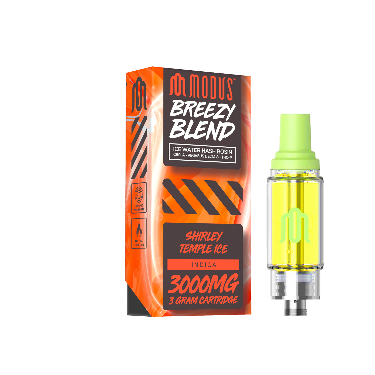 Modus Breezy Blend Ice Water Hash Rosin Cartridges 3g (SINGLE) [DROPSHIP]