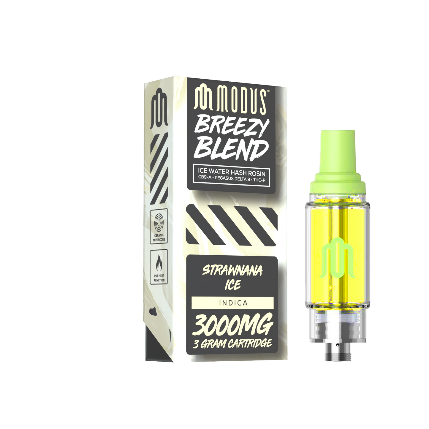 Modus Breezy Blend Ice Water Hash Rosin Cartridges 3g (SINGLE) [DROPSHIP]