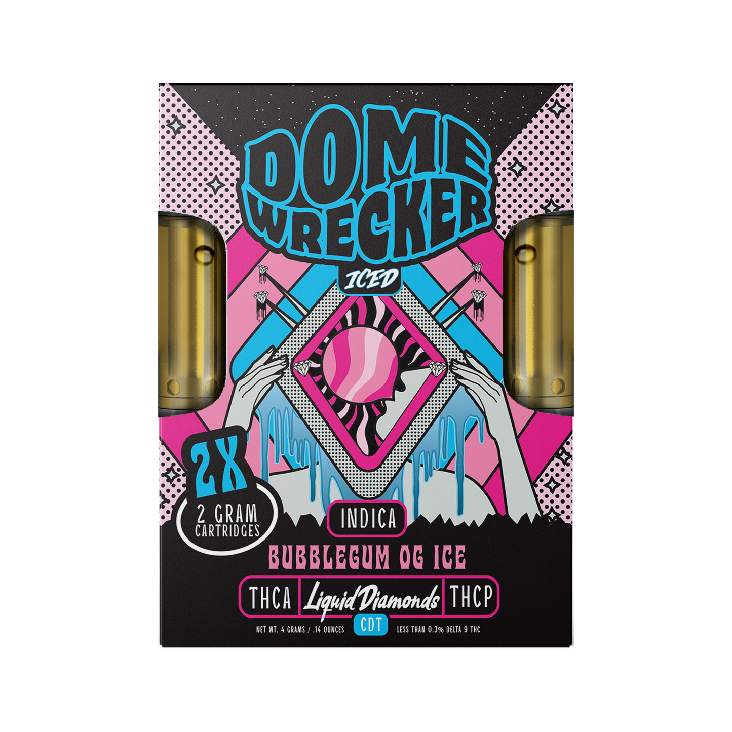 Domewrecker THC-A Liquid Diamonds Cartridge 2g 2ct (5/pack) [DROPSHIP]