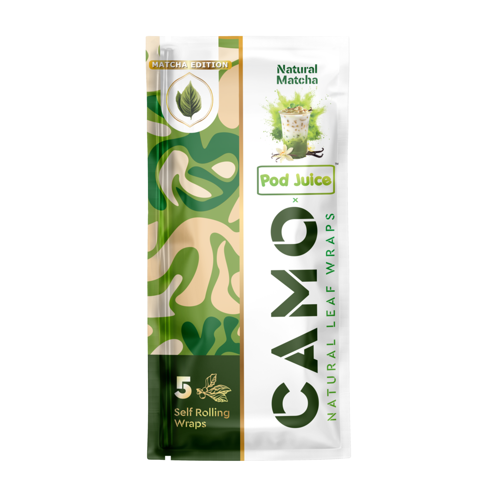 Camo x Pod Juice Natural Leaf Wraps 5ct (25/pack)
