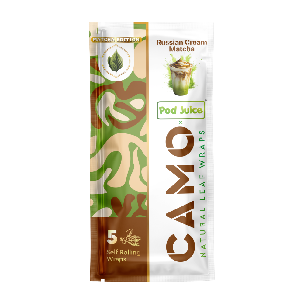 Camo x Pod Juice Natural Leaf Wraps 5ct (25/pack)